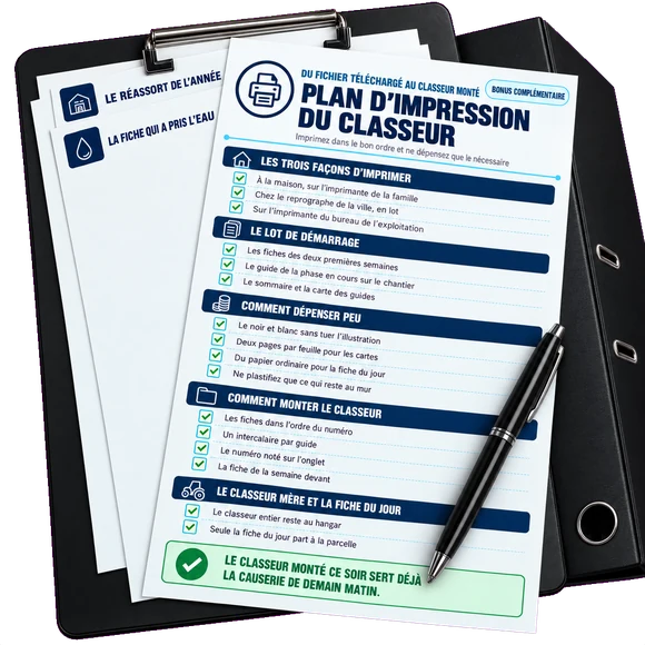 Bonus 5, Plan d'Impression du Classeur